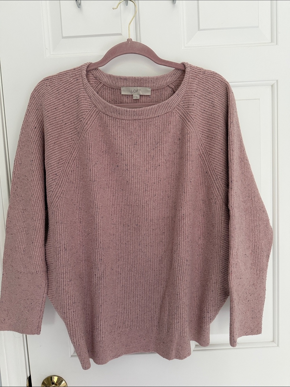 LOFT Mauve Crewneck Pullover Sweater